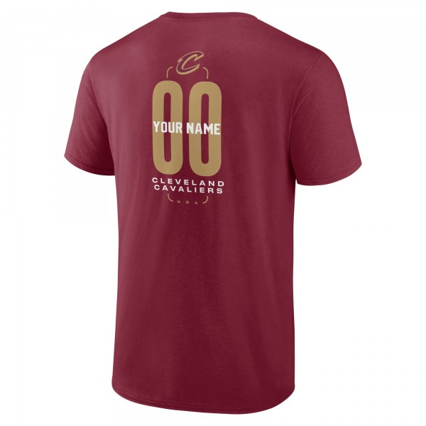 Cleveland Cavaliers Wine Center Court Name & Number Custom T-Shirt