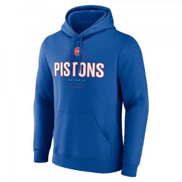 Detroit Pistons Blue Center Court Name & Number Custom Hoodie