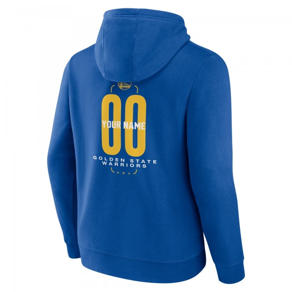 Golden State Warriors Royal Center Court Name & Number Custom Hoodie