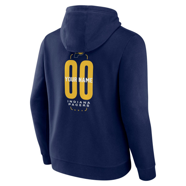 Indiana Pacers Navy Center Court Name & Number Custom Hoodie