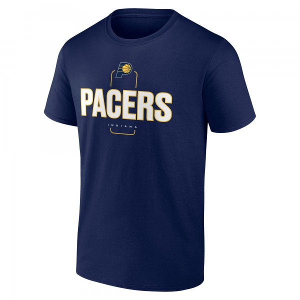 Indiana Pacers Navy Center Court Name & Number Custom T-Shirt