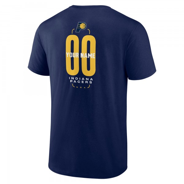 Indiana Pacers Navy Center Court Name & Number Custom T-Shirt