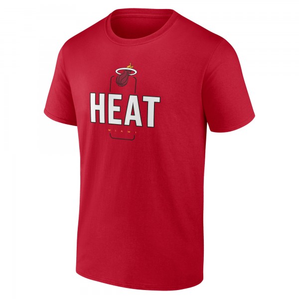 Miami Heat Red Center Court Name & Number Custom T-Shirt
