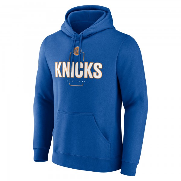 New York Knicks Blue Center Court Name & Number Custom Hoodie