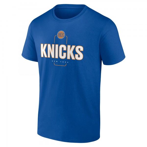 New York Knicks Blue Center Court Name & Number Custom T-Shirt