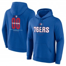 Philadelphia 76ers Royal Center Court Name & Number Custom Hoodie