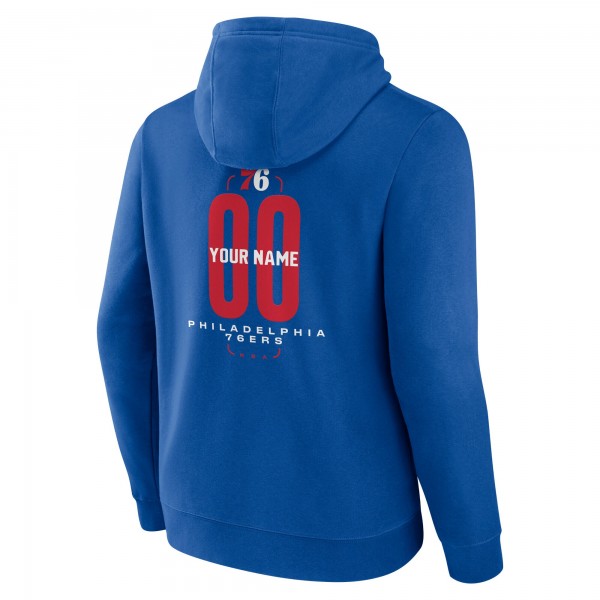 Philadelphia 76ers Royal Center Court Name & Number Custom Hoodie