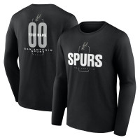 Именная футболка с длинным рукавом San Antonio Spurs Black Center Court Name & Number