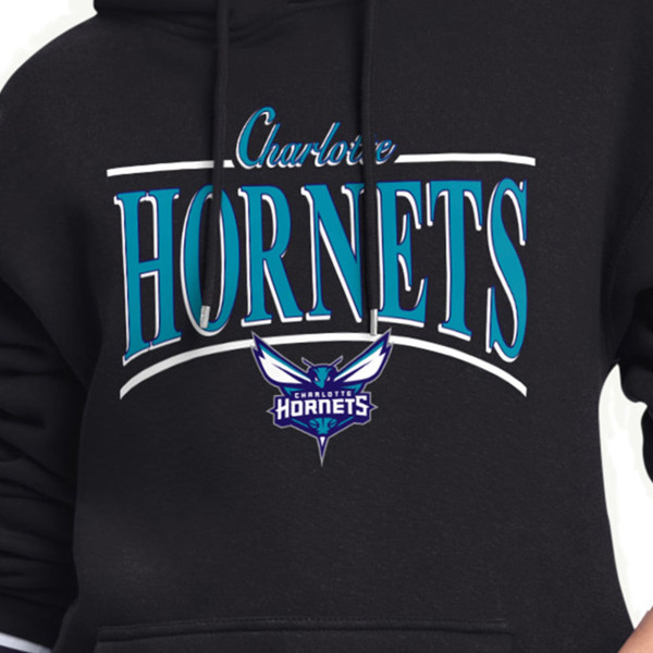 Женская толстовка Charlotte Hornets Starter Black Arch Stripe Fleece