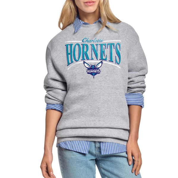 Женская свитшот Charlotte Hornets Starter Gray Arch Stripe Fleece