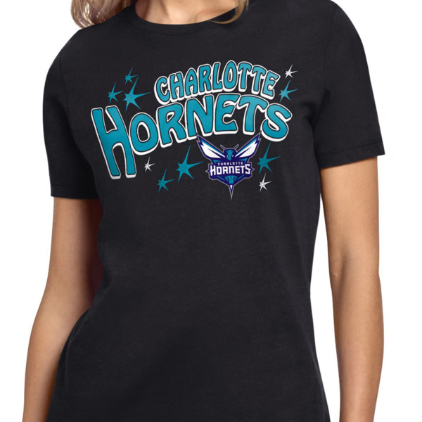 Женская футболка Charlotte Hornets Starter Black Fireworks