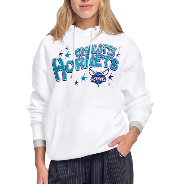 Женская толстовка Charlotte Hornets Starter White Fireworks Fleece