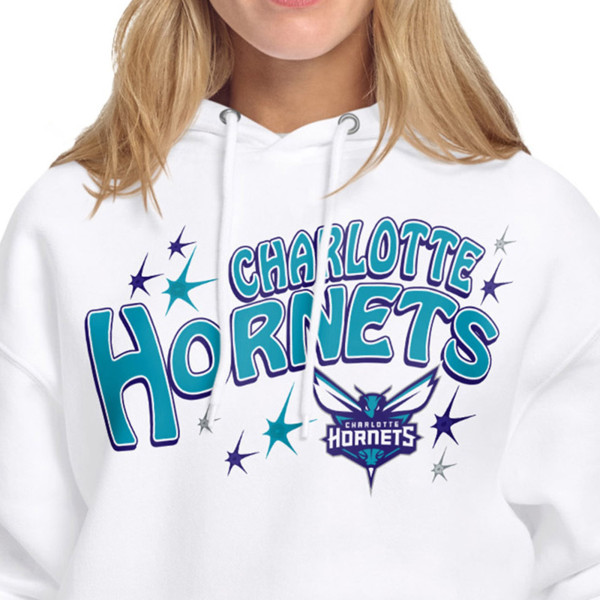 Женская толстовка Charlotte Hornets Starter White Fireworks Fleece
