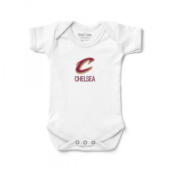 Малышам & Newborn Cleveland Cavaliers Chad & Jake White Embroidered Bodysuit