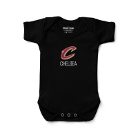 Малышам & Newborn Cleveland Cavaliers Chad & Jake Black Embroidered Bodysuit