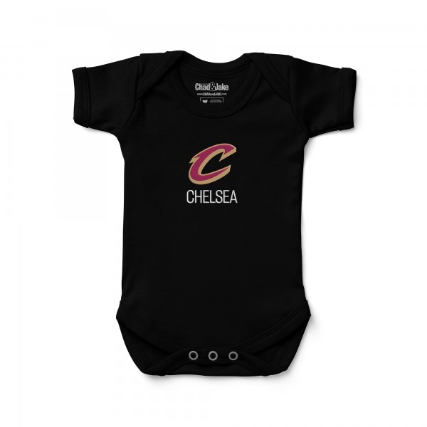 Малышам & Newborn Cleveland Cavaliers Chad & Jake Black Embroidered Bodysuit