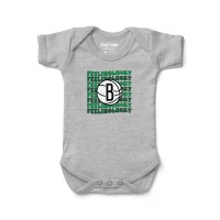 Малышам Brooklyn Nets Chad & Jake Heather Gray Feeling Lucky Bodysuit