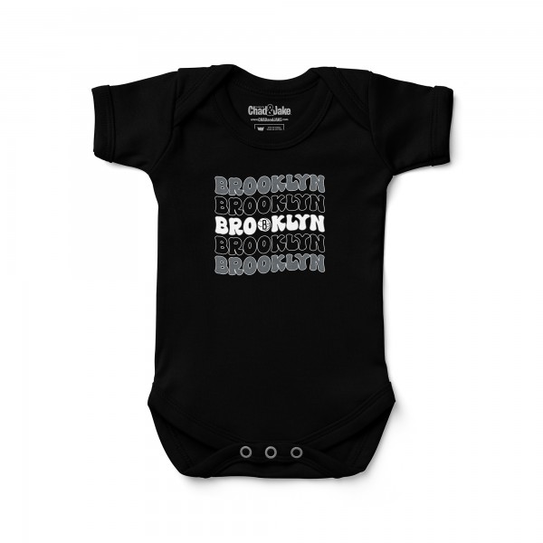 Малышам Brooklyn Nets Chad & Jake Black Groovy Bodysuit