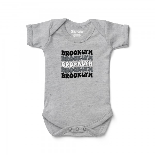 Малышам Brooklyn Nets Chad & Jake Heather Gray Groovy Bodysuit