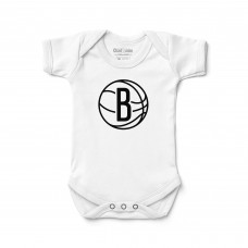 Малышам Brooklyn Nets Chad & Jake White Logo Bodysuit