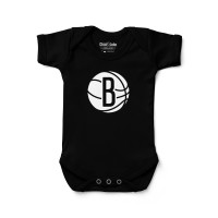 Малышам Brooklyn Nets Chad & Jake Black Logo Bodysuit