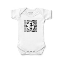 Малышам Brooklyn Nets Chad & Jake White Retro Bodysuit