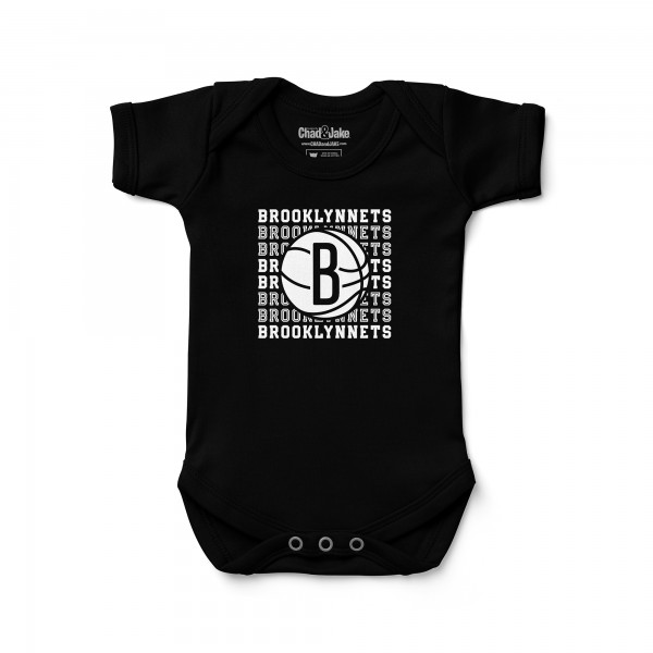 Малышам Brooklyn Nets Chad & Jake Black Retro Bodysuit