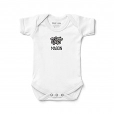 Малышам Brooklyn Nets Chad & Jake White Embroidered Personalized Bodysuit