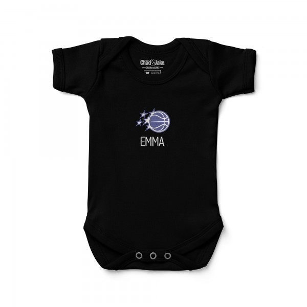 Малышам Orlando Magic Chad & Jake Black Primary Logo Personalized Bodysuit