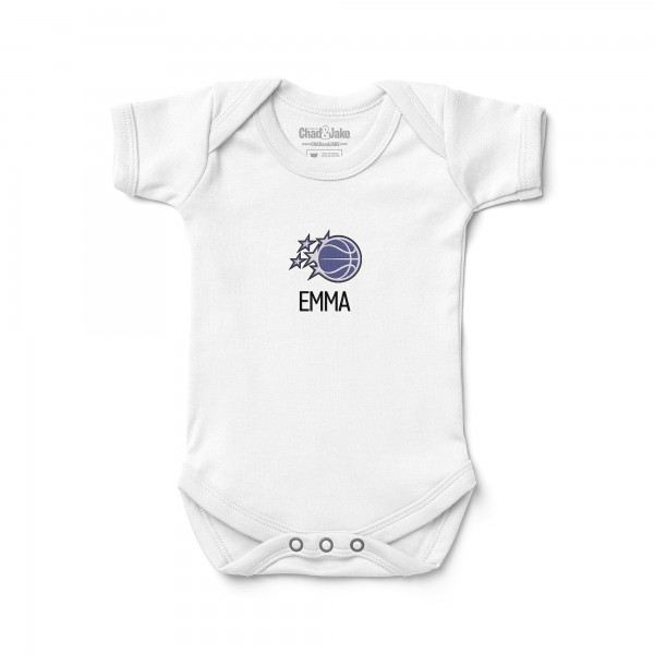 Малышам Orlando Magic Chad & Jake White Primary Logo Personalized Bodysuit