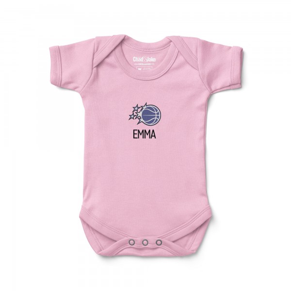 Малышам Orlando Magic Chad & Jake Pink Primary Logo Personalized Bodysuit