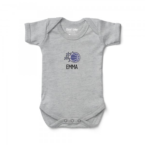 Малышам Orlando Magic Chad & Jake Heather Gray Primary Logo Personalized Bodysuit
