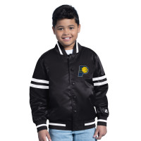 Подростковая Indiana Pacers Starter Black Satin Full-Snap Varsity Jacket