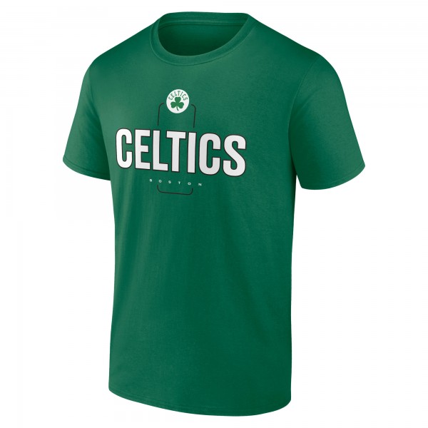 Boston Celtics Kelly Green Center Court Name & Number Custom T-Shirt