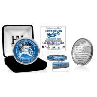 Los Angeles Dodgers Clayton Kershaw Highland Mint Retirement 39mm Silver Plated Coin