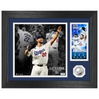 Los Angeles Dodgers Clayton Kershaw Highland Mint Retirement 11 x 14 Silver Coin Ticket Photo Mint