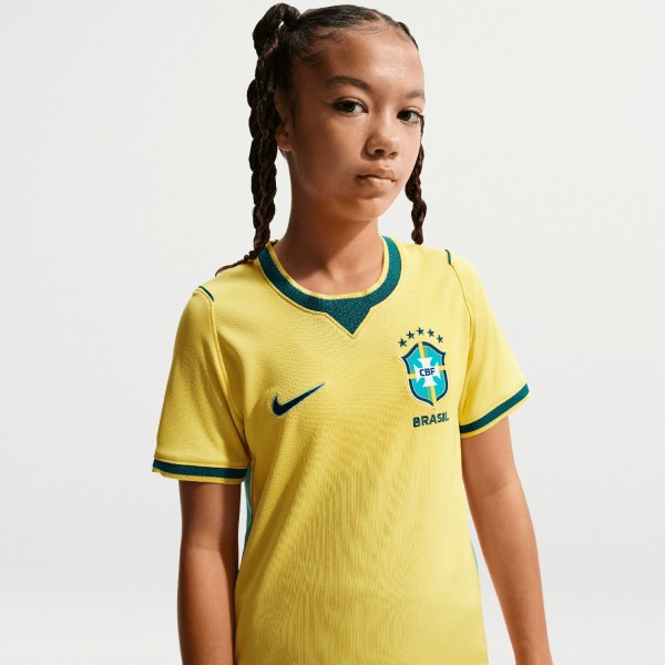 Подростковая Brazil National Team Nike 2026 Home Stadium Replica Jersey - Yellow