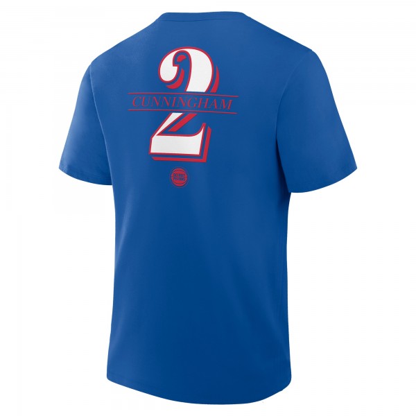 Detroit Pistons Cade Cunningham Fanatics Blue In The Paint Name & Number T-Shirt