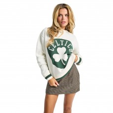 Unisex Boston Celtics Terez Cream Oversized Sweater
