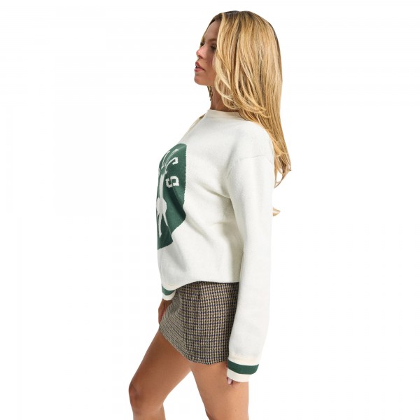 Unisex Boston Celtics Terez Cream Oversized Sweater