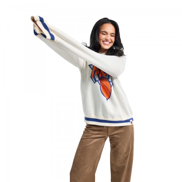 Unisex New York Knicks Terez Cream Oversized Sweater