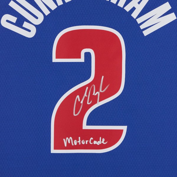 Cade Cunningham Detroit Pistons Autographed Fanatics Authentic Blue Nike Icon Edition Swingman Jersey with Motorcade Inscription - Signed in Silver Ink