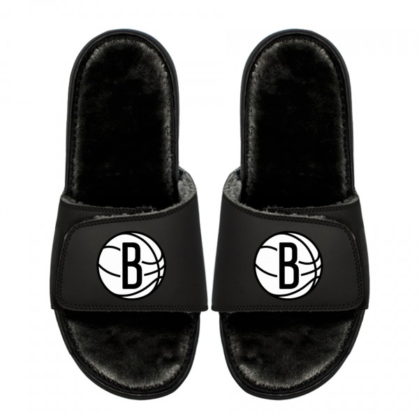 Подростковая Brooklyn Nets ISlide Logo Fur Slide Sandals