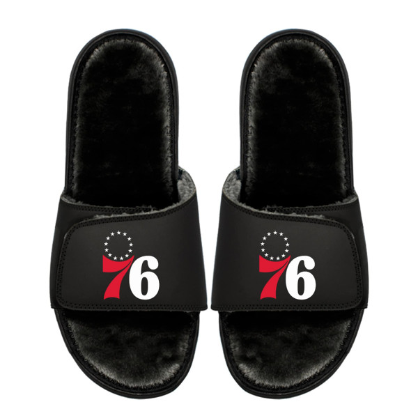 Unisex Philadelphia 76ers ISlide Logo Fur Slide Sandals