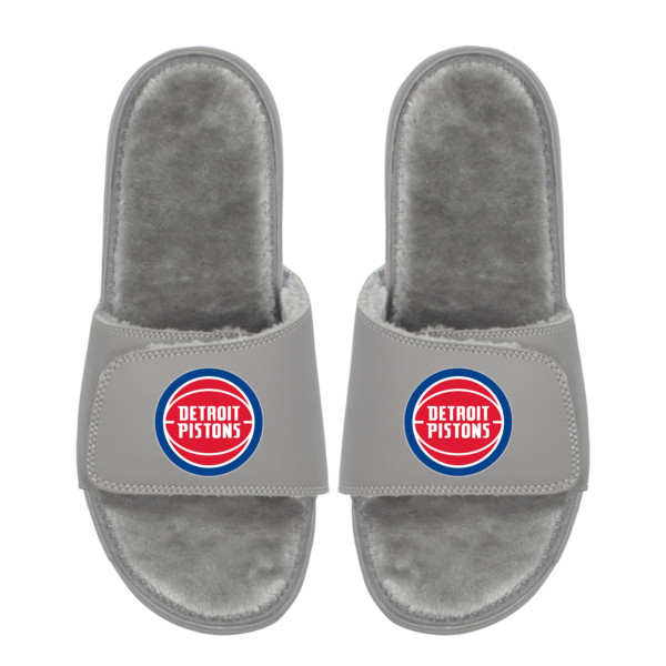 Unisex Detroit Pistons ISlide Logo Fur Slide Sandals