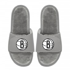 Unisex Brooklyn Nets ISlide Logo Fur Slide Sandals