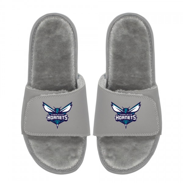 Unisex Charlotte Hornets ISlide Logo Fur Slide Sandals