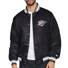 Куртка Oklahoma City Thunder Starter Black Triangle Full-Snap Varsity