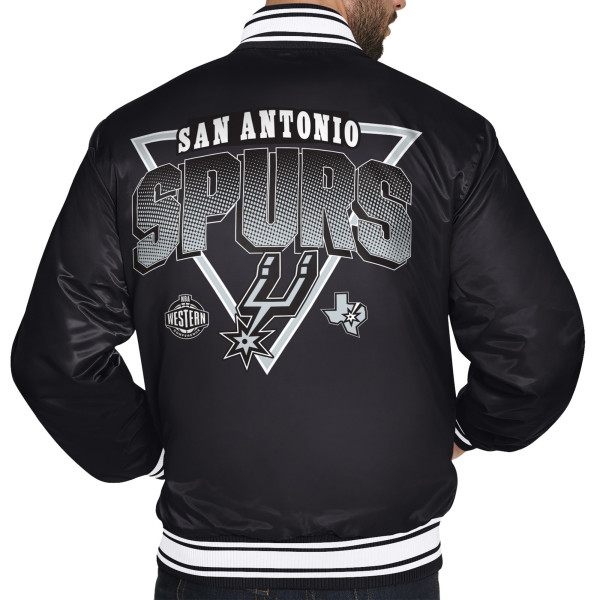 Куртка San Antonio Spurs Starter Black Triangle Full-Snap Varsity