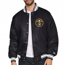 Denver Nuggets Starter Black Triangle Full-Snap Varsity Jacket